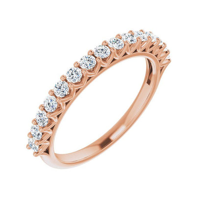 14K Gold Round Diamond Band