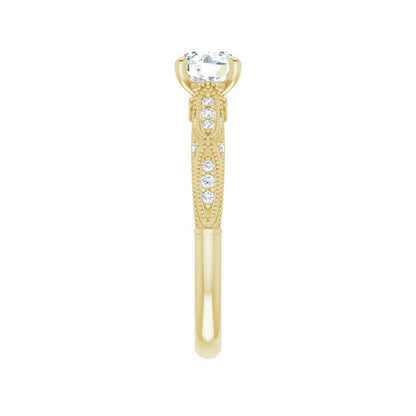 Round Victorian Engagement Ring