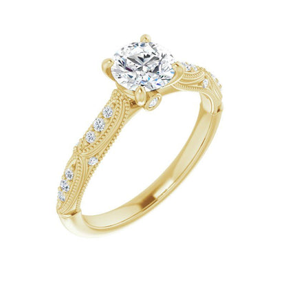 Round Victorian Engagement Ring