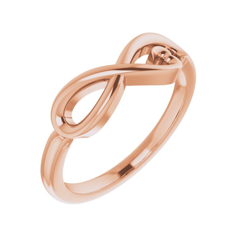 14K Gold Infinity-Inspired Heart Ring