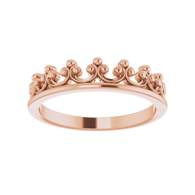 14K Gold Stackable Crown Ring