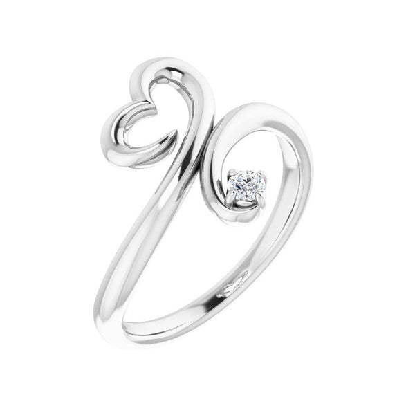 14K Gold .06 CTW Diamond Heart Ring