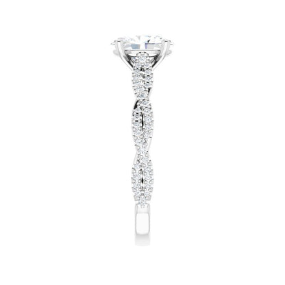 14K Gold Oval Engagement Ring