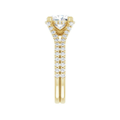 14K Gold Oval Engagement Ring