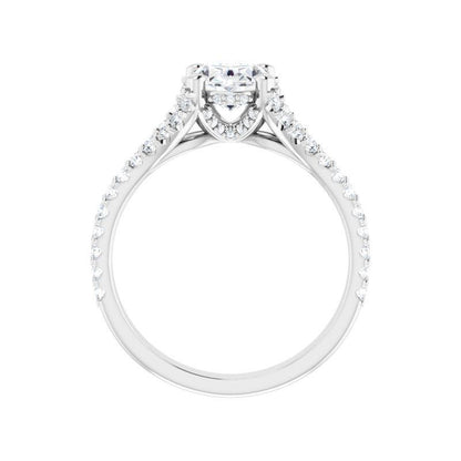 14K Gold Oval Engagement Ring