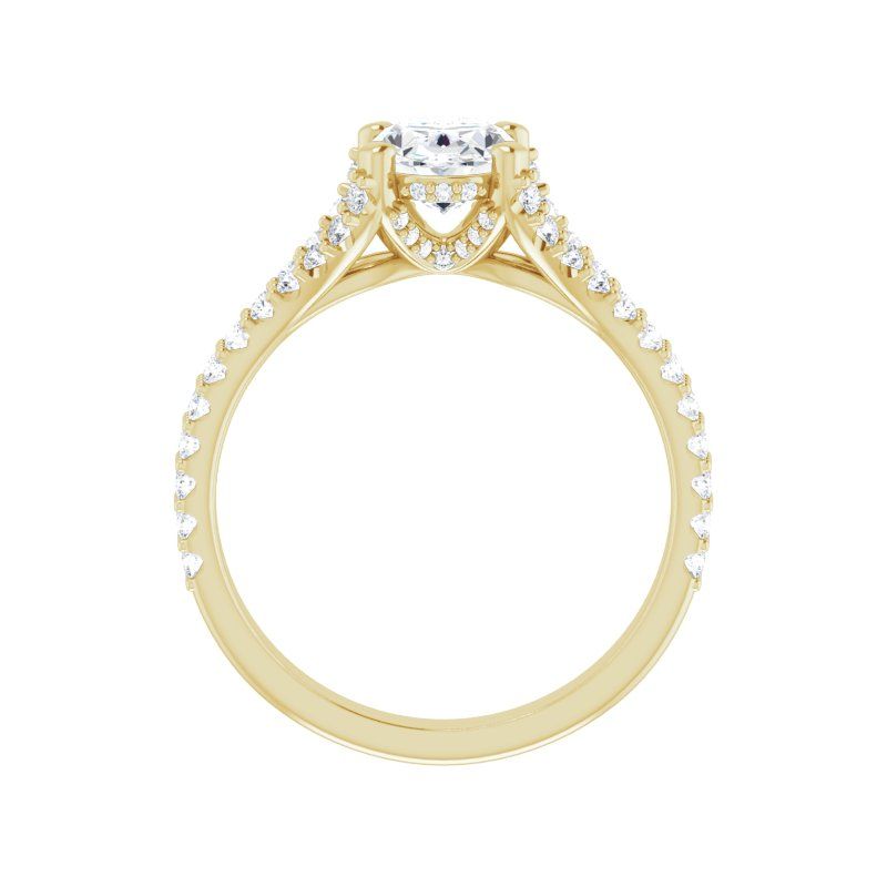 14K Gold Oval Engagement Ring