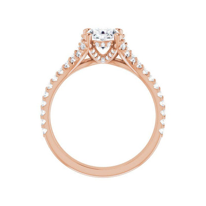 14K Gold Oval Engagement Ring