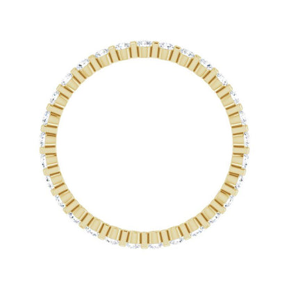 14K Gold Diamond Bar Set Eternity Band