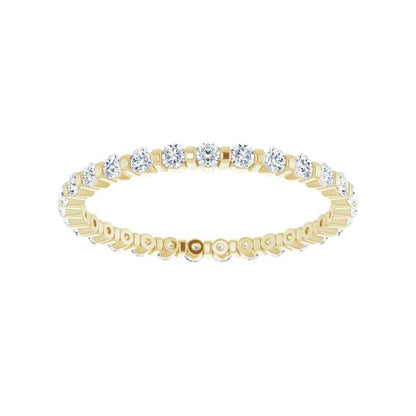 14K Gold Diamond Bar Set Eternity Band