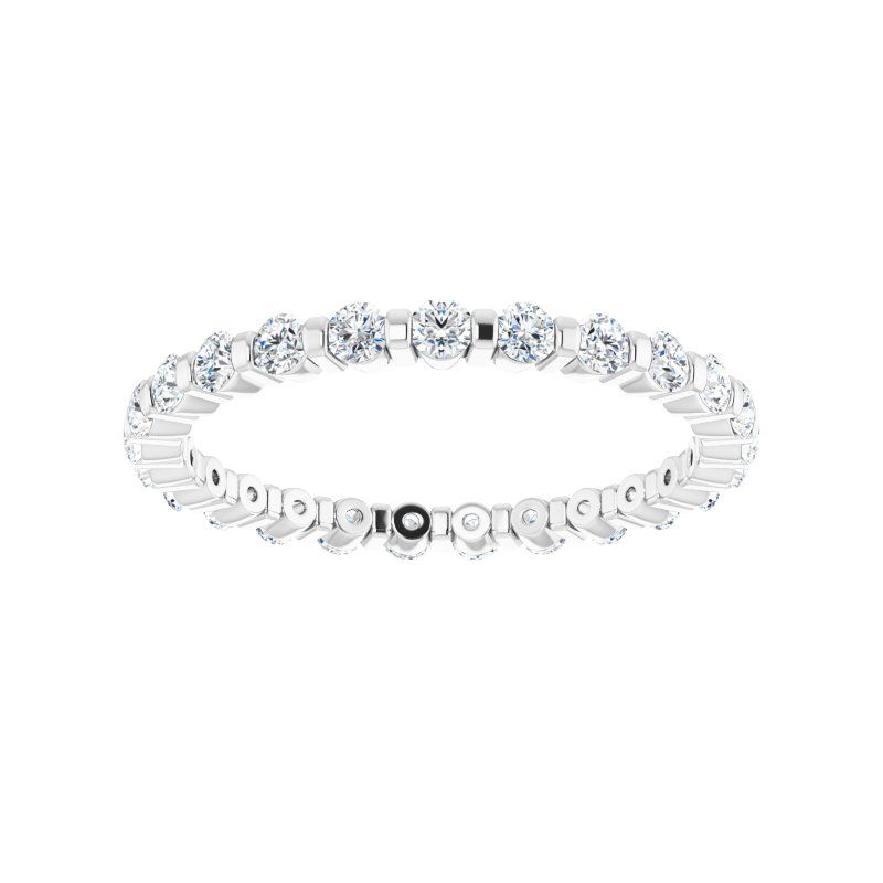 14K Gold Diamond Bar Set Eternity Band