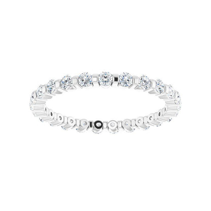14K Gold Diamond Bar Set Eternity Band