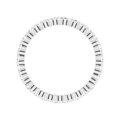 14K Gold Diamond Bar Set Eternity Band