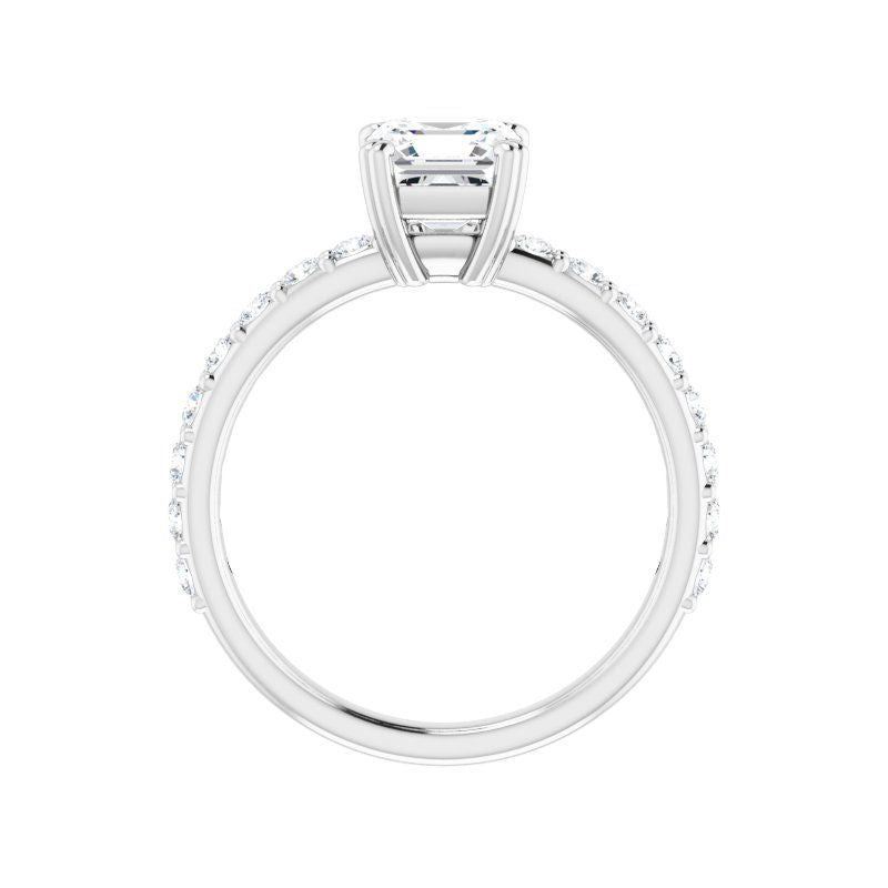 14K Gold Asscher Engagement Ring