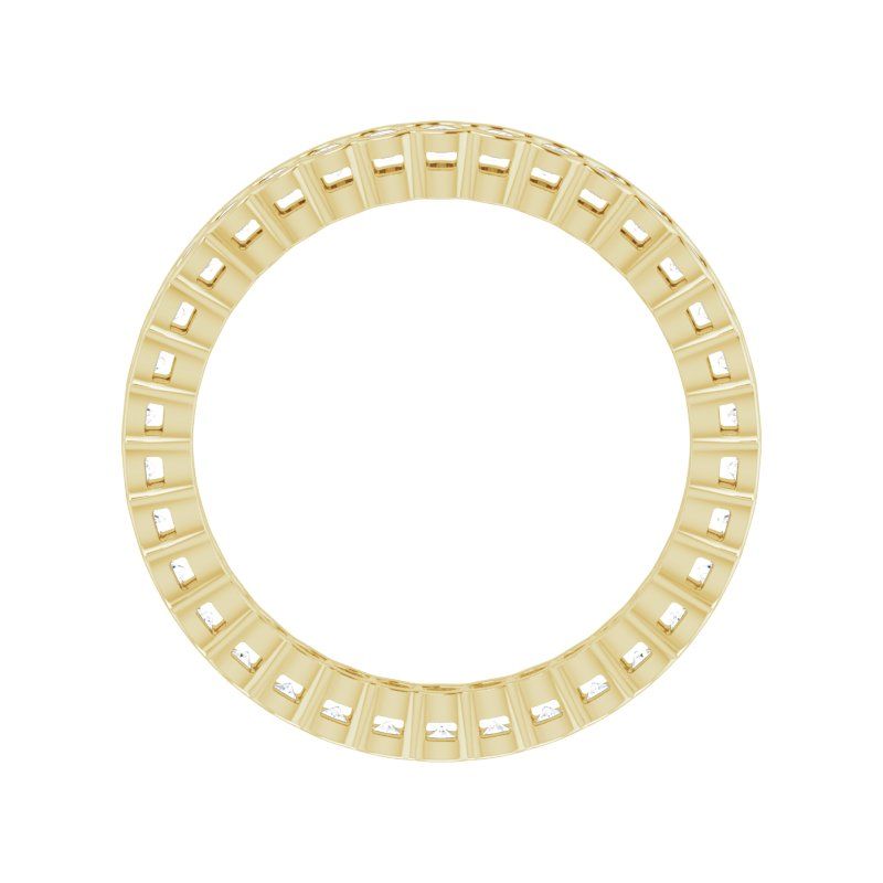 14K Gold Diamond Wave Eternity Band