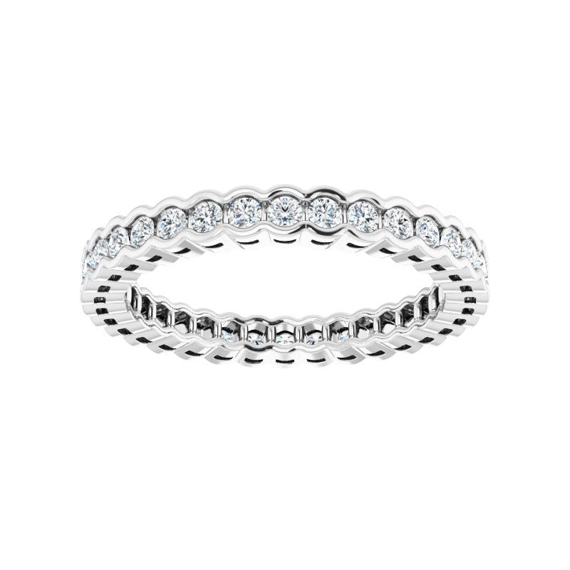 14K Gold Diamond Wave Eternity Band