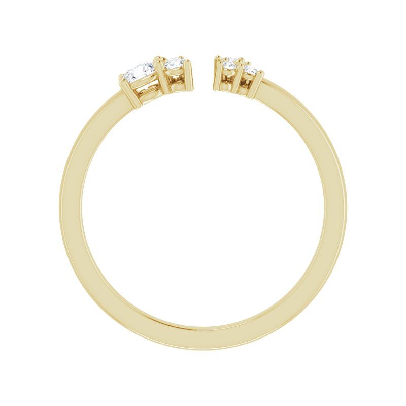 14K Gold 1/6 CTW Diamond Negative Space Ring