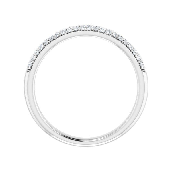 Platinum Accented Diamond Band