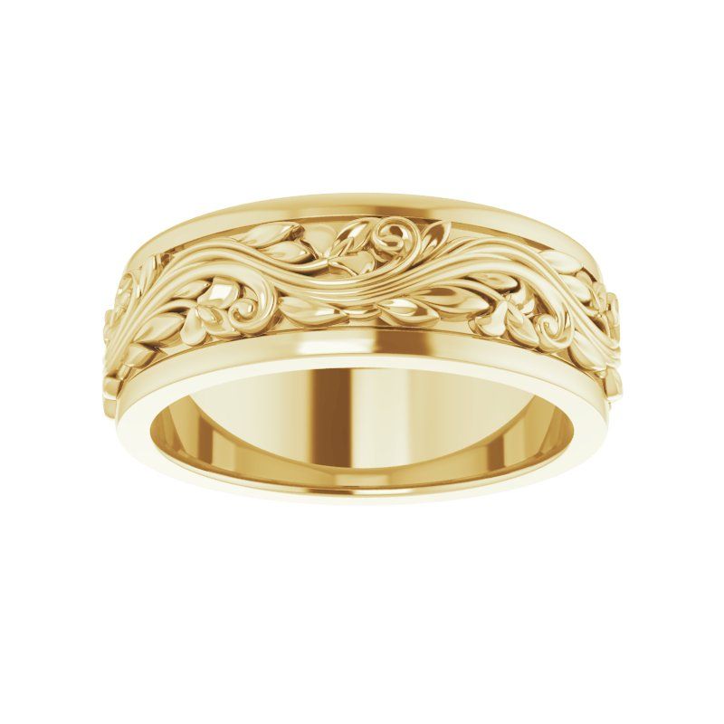 14K Gold Sculptural Band