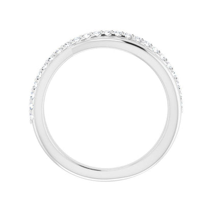 14K Gold Diamond Criss-Cross Ring