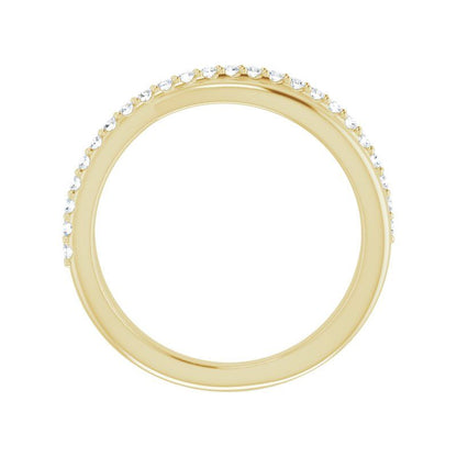 14K Gold Diamond Criss-Cross Ring