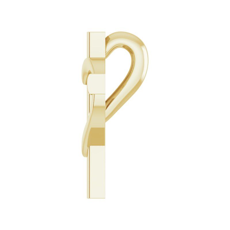 14K Gold Youth Cross with Heart Pendant