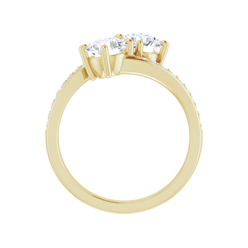 14K Two Soul in One Engagement Ring
