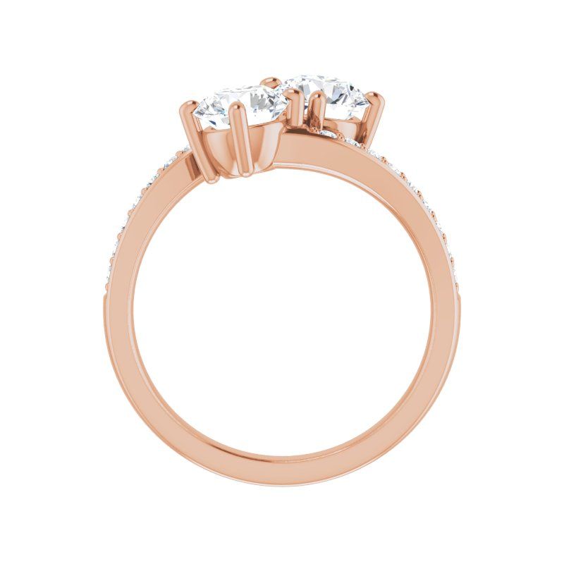 14K Two Soul in One Engagement Ring
