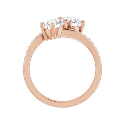 14K Two Soul in One Engagement Ring