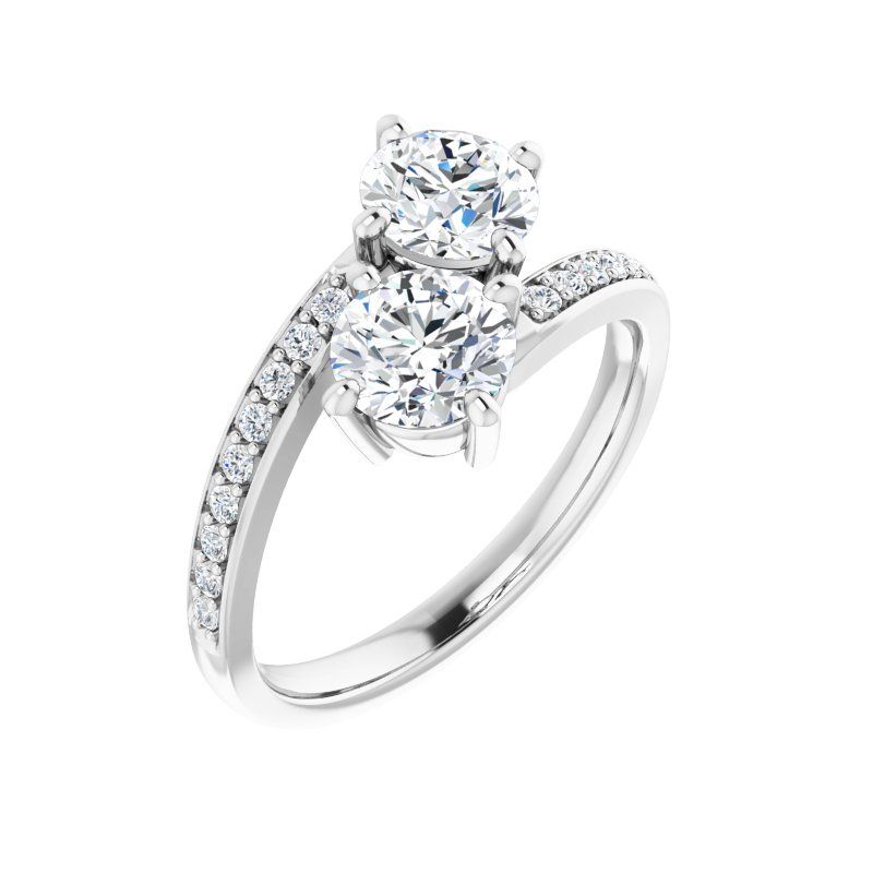 14K Two Soul in One Engagement Ring