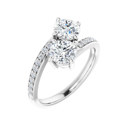 14K Two Soul in One Engagement Ring