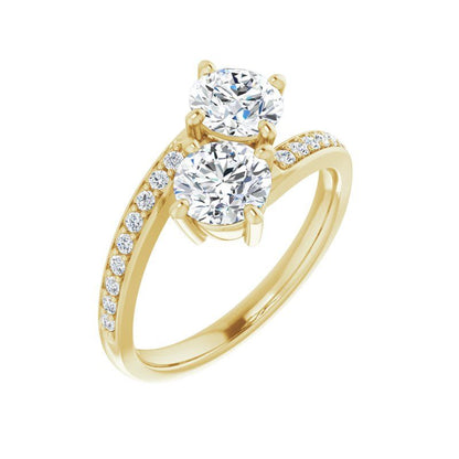 14K Two Soul in One Engagement Ring