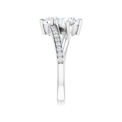 14K Two Soul in One Engagement Ring