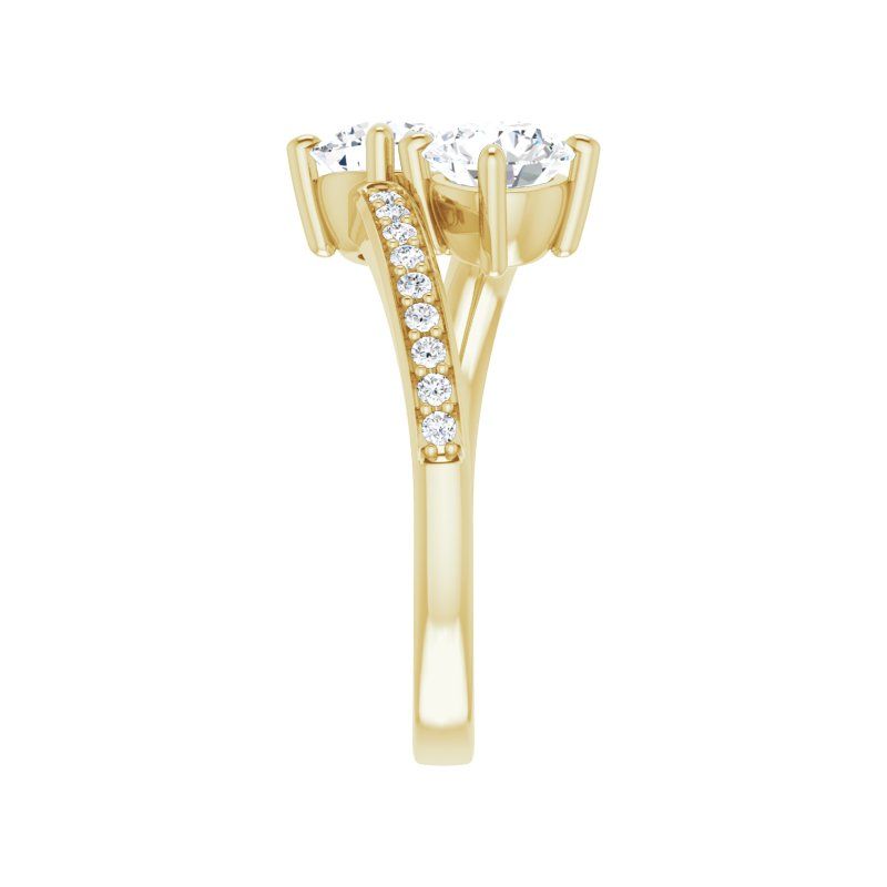 14K Two Soul in One Engagement Ring