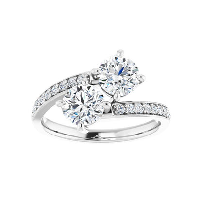 14K Two Soul in One Engagement Ring