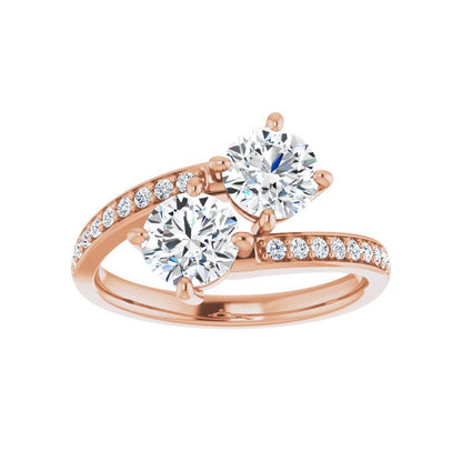 14K Two Soul in One Engagement Ring
