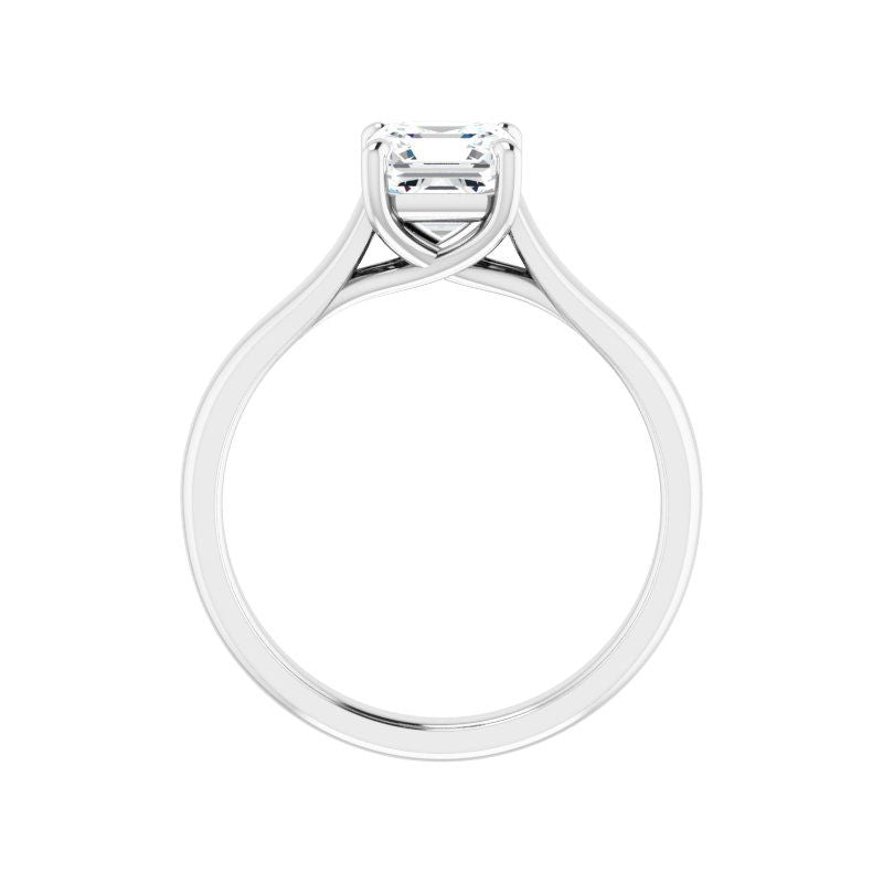 14K Gold Asscher/Princess Christina Engagement Ring