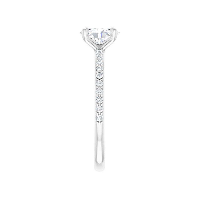 14K Gold Oval Isha Engagement Ring