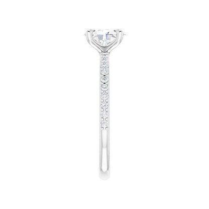 14K Gold Oval Isha Engagement Ring