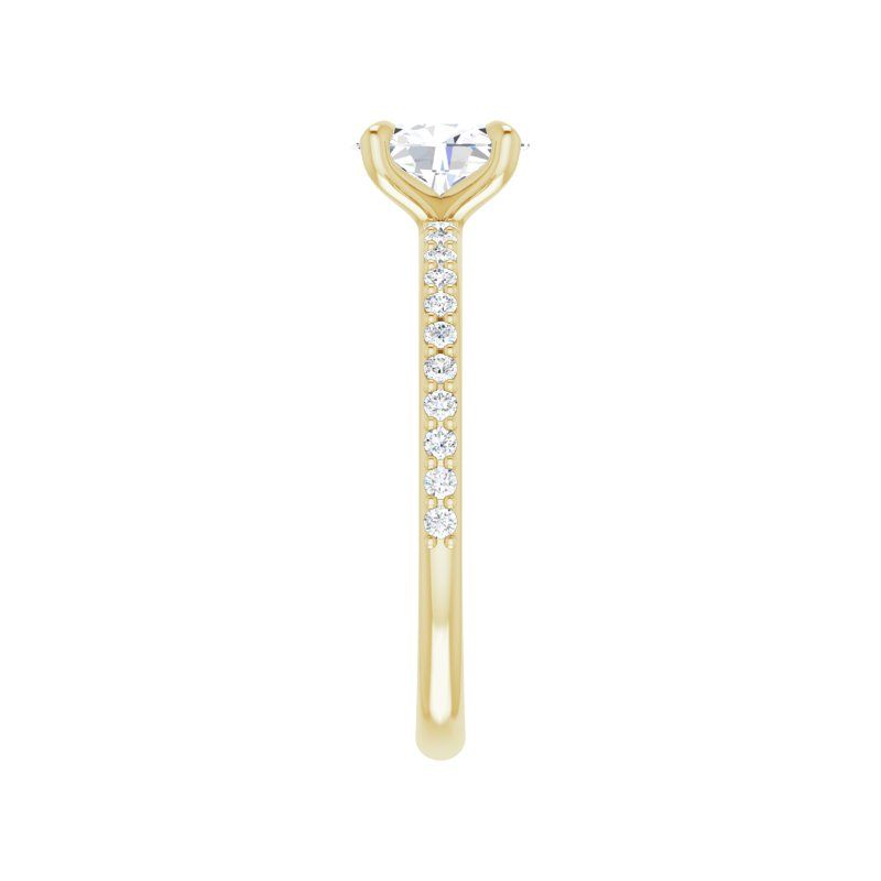 14K Gold Oval Isha Engagement Ring