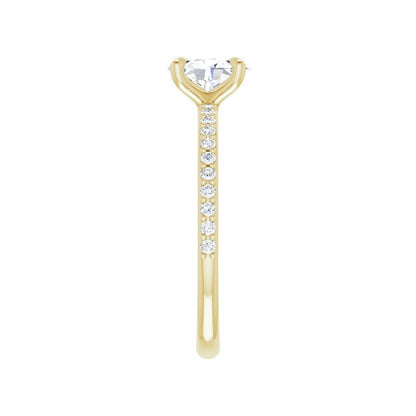 14K Gold Oval Isha Engagement Ring