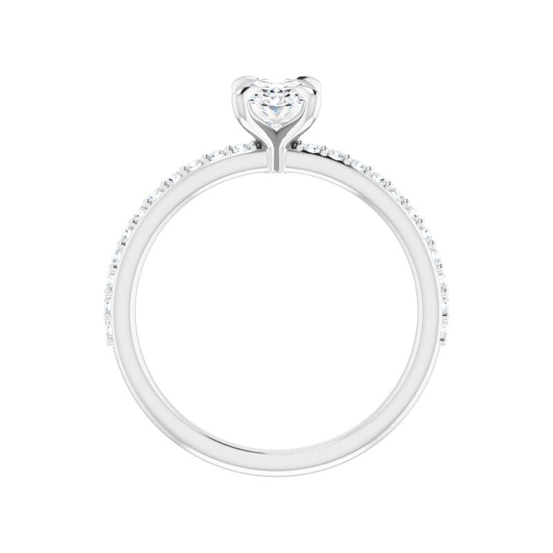 14K Gold Oval Isha Engagement Ring