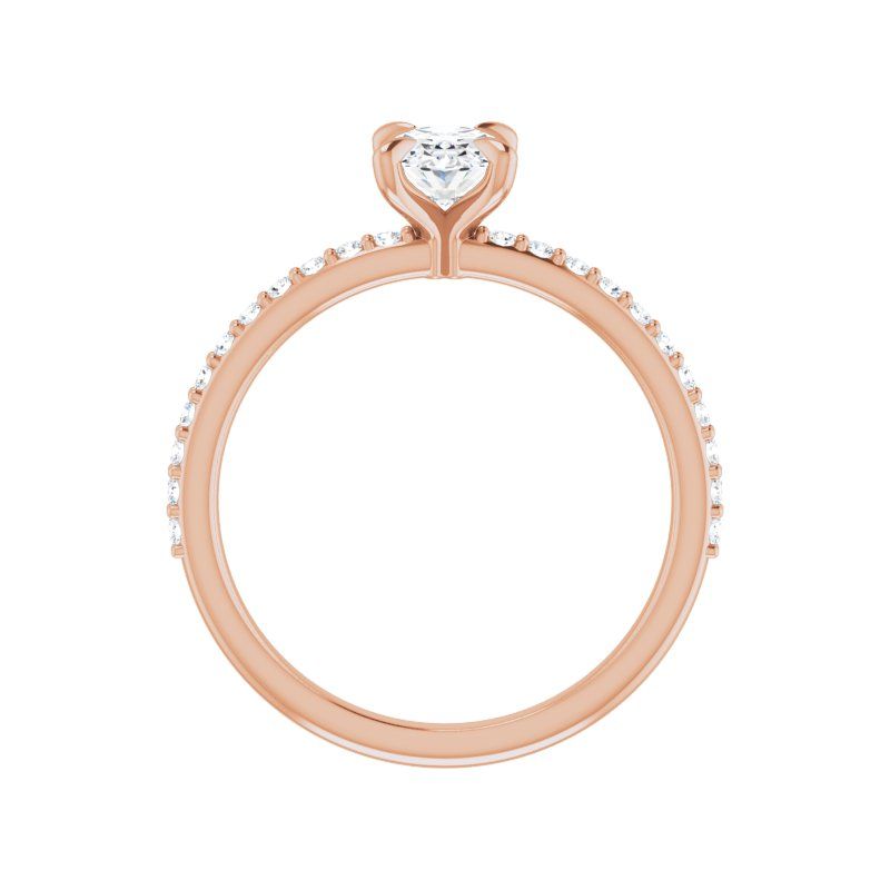 14K Gold Oval Isha Engagement Ring