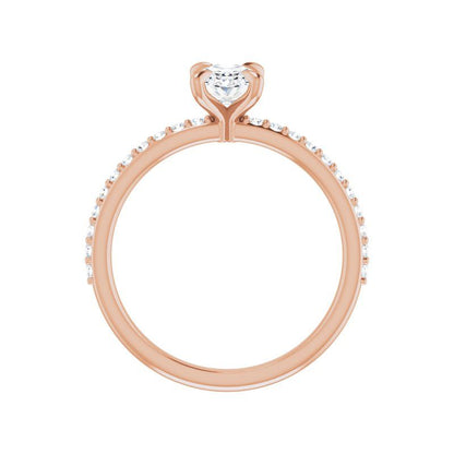 14K Gold Oval Isha Engagement Ring