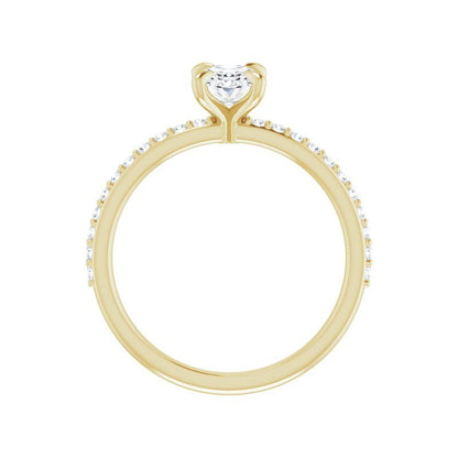 14K Gold Oval Isha Engagement Ring