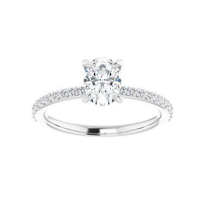 14K Gold Oval Isha Engagement Ring
