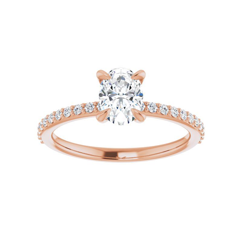 14K Gold Oval Isha Engagement Ring