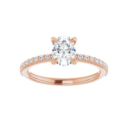 14K Gold Oval Isha Engagement Ring