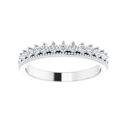 Platinum Diamond Crown Anniversary Band