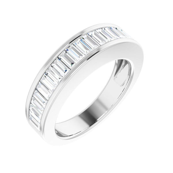 Platinum Diamond Baguette Channel Set Anniversary Band