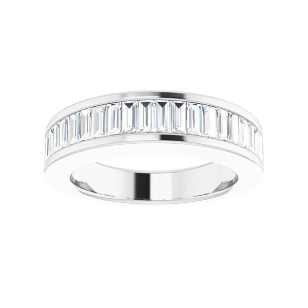 Platinum Diamond Baguette Channel Set Anniversary Band